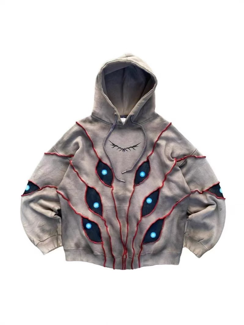 2025 fashion men's and women's hoodies embroidered skateboards hip hop, autumn and winter oversized high street unisex street hooded sweatsh