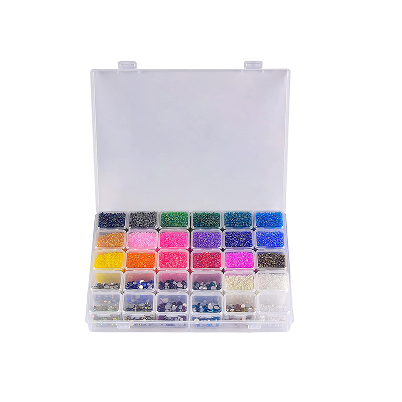 Storage Box Multi-functional Rice Beads Loose Beads DIY Nail Diamond Transparent Independent Inner Compartment Storage Box