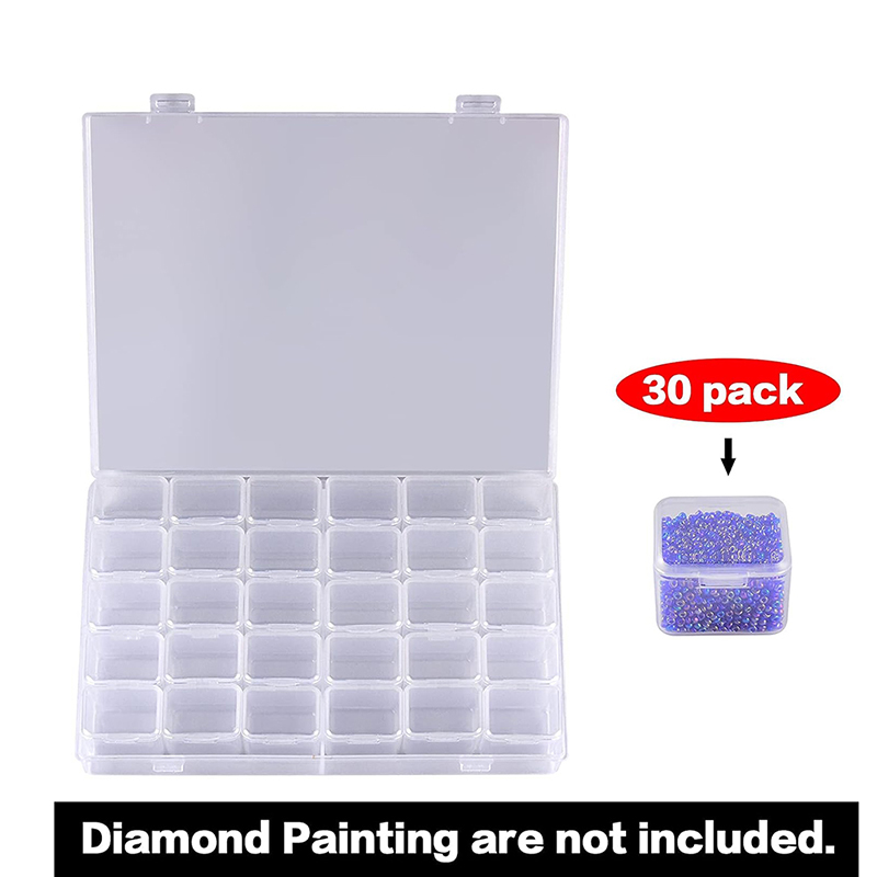 Storage Box Multi-functional Rice Beads Loose Beads DIY Nail Diamond Transparent Independent Inner Compartment Storage Box