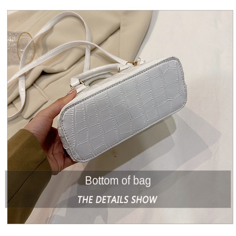 New retro trend shoulder fashion leisure Pu leather new designer women s waterproof crocodile pattern multifunctional crossbody bag