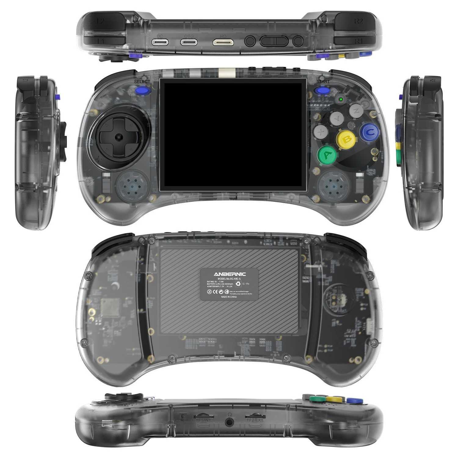 New Rg Arc 640 * 480 Game Console Handheld Open Source Android Dual System Joystick Machine Classic Fighting Arcade MachineXJ241204