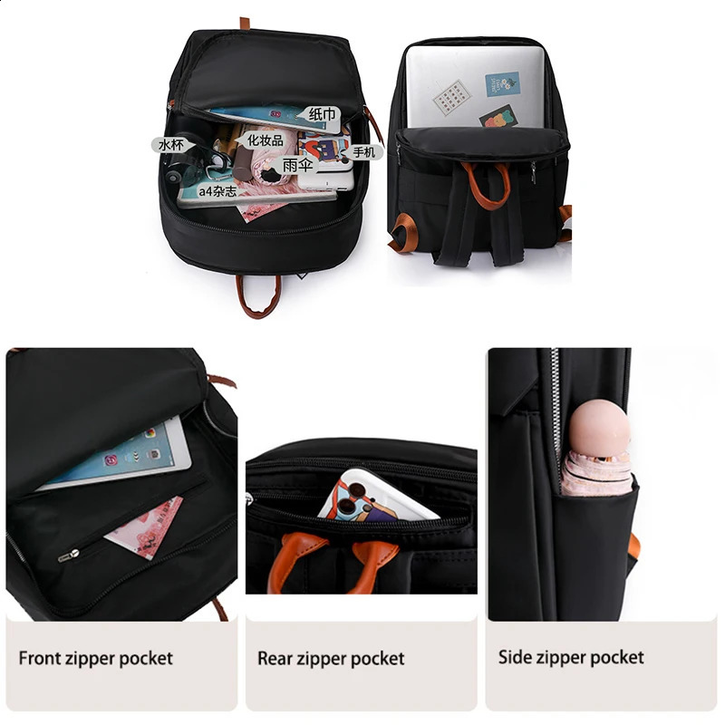 Men Backpacks Women Oxford Waterproof Rucksack Business Computer Bag Casual Travel Backpack Senior High School Student Schoolbag 241204
