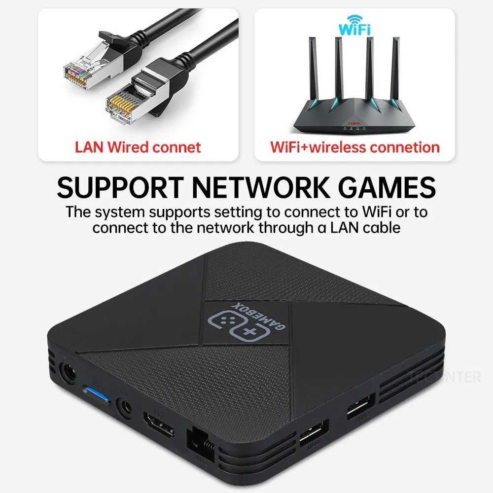 Dual-System Portable Game Box 4K Video Game Console Game Stick Retro Game Console Built in 40000 Games for PSP/N64 128G TV BoxXJ241204