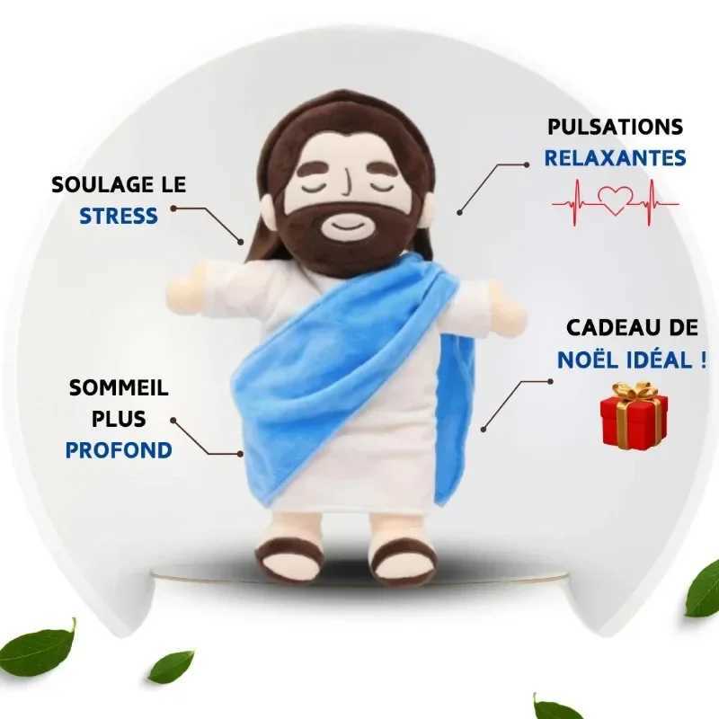 38CM Breathing Jesus Plush Toy Baby Soothing Jesus Doll Four-gear Adjustment Children Sleep Music Companion Kids Christmas GiftsXJ241204