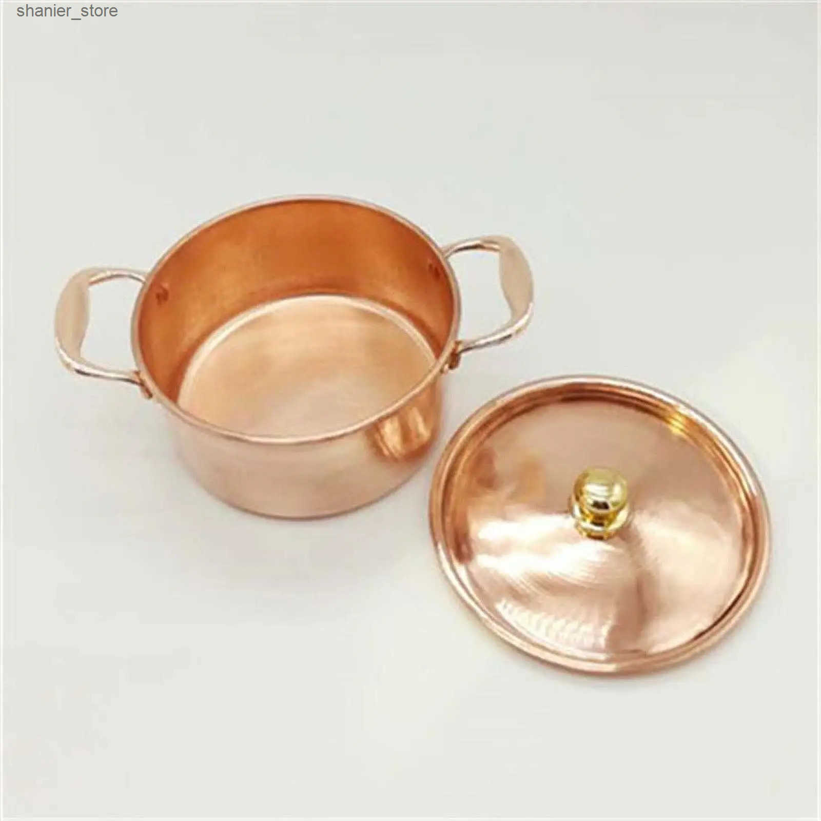 Pans 16cm copper pot soup with Saucepan Lid used for sensing chefs small copper pots cooking utensils dry pots inventory pots L240910