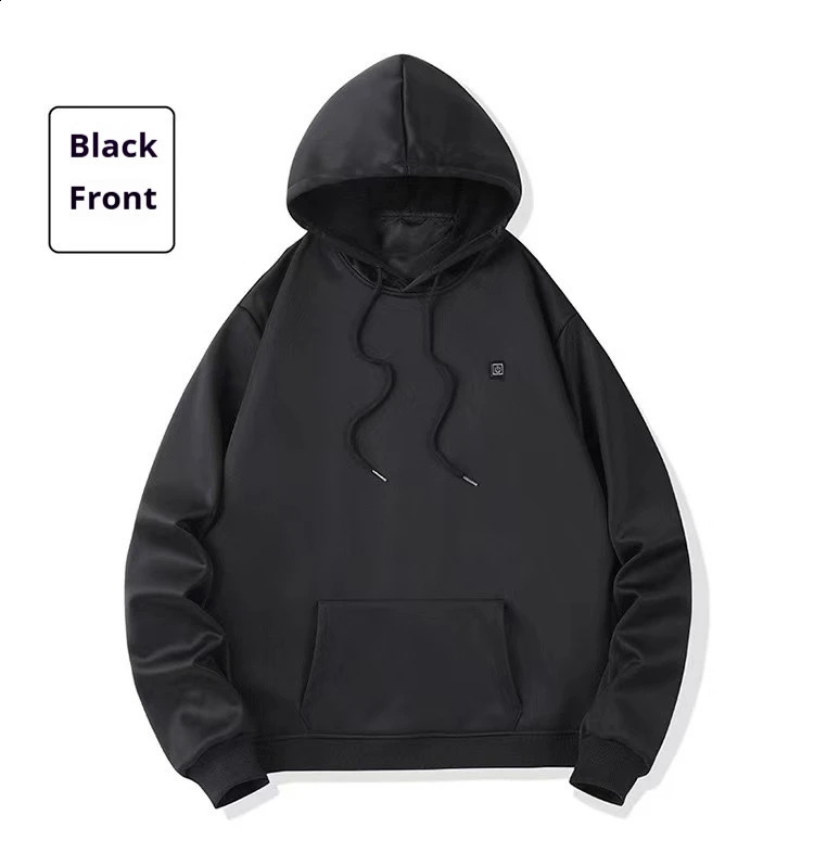five zone heated hoodie with smart USB electric mens sweater loose fit for spring and autumn 241203