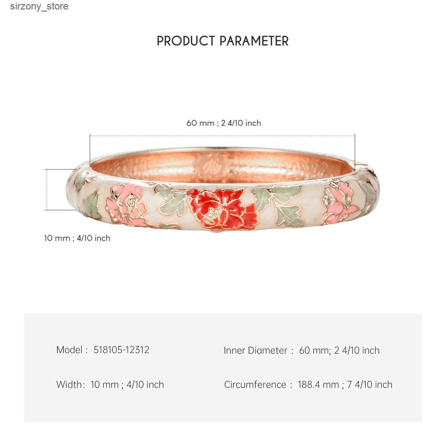 Bangle Enamed Bracelet Womens Flower Bracelet India China Viking Bracelet Hand African Jewelry Dubai Womens Gift Girl J241205