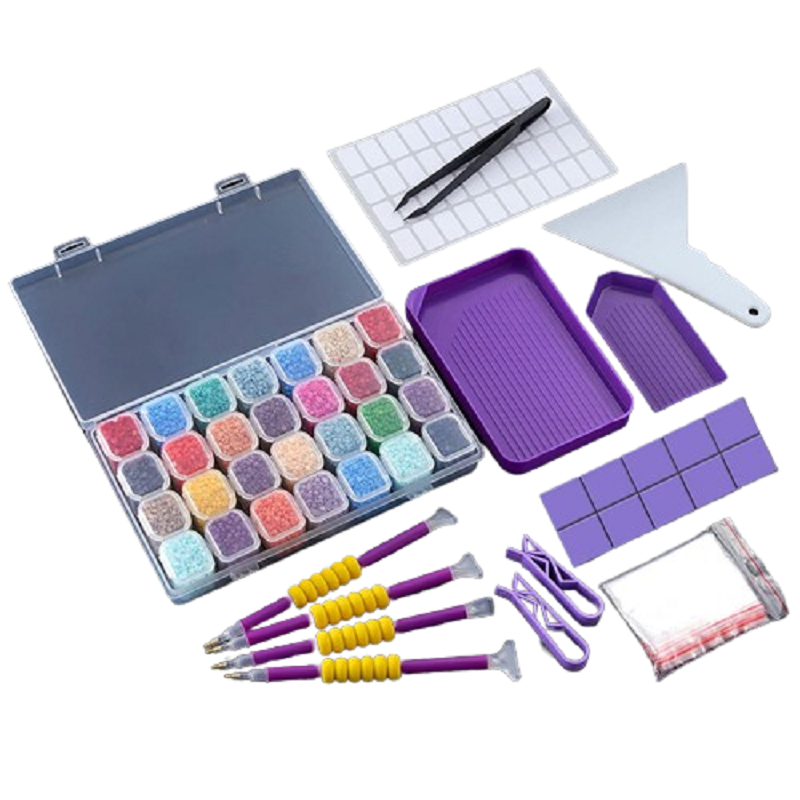 28 Grid Jewelry Storage Box Diamond Painting Nail Tools Loose Beads Transparent Storage Box wholesale