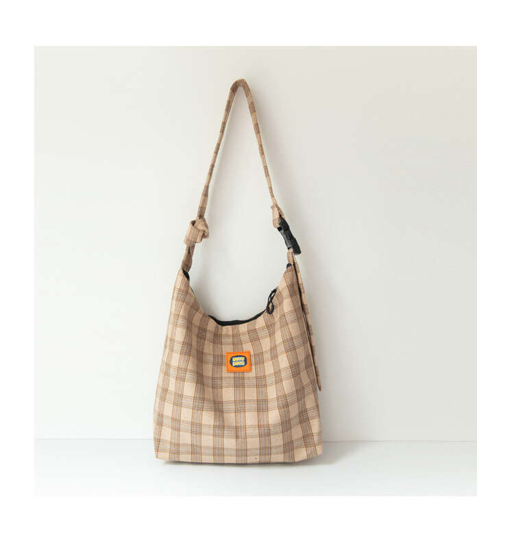 Designer Style Canvas Lazy Day Crossbody Version Of Everything Checked Cloth Bag