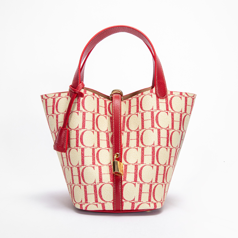 Brand 2024 Fashion Handbag PVC Jacquard Texture Women's Shoulder Large Capacity Commuter Travel Crossbody Bag