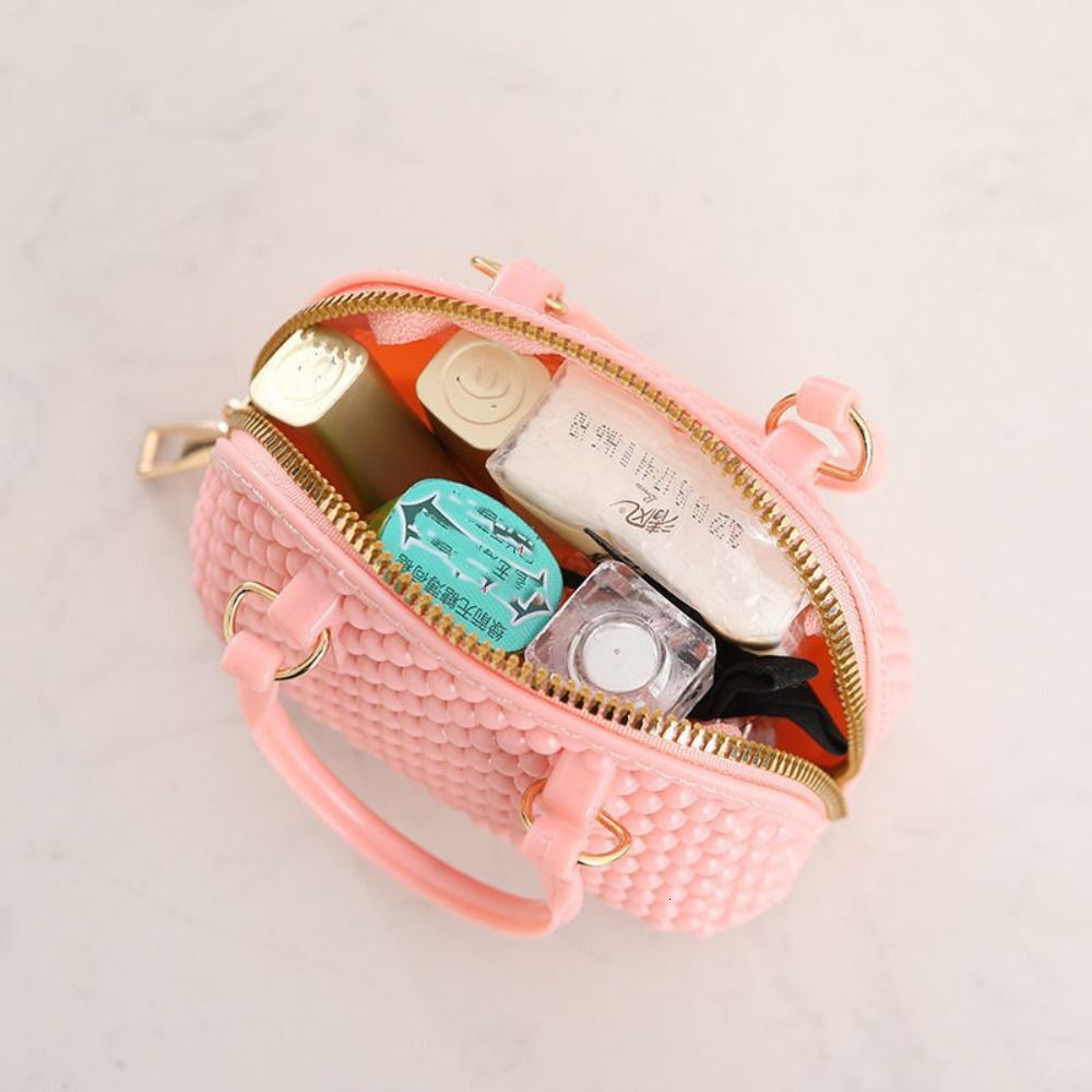 trend trend Summer Jelly Clear Women Beach Shell Coin Purse Handbags Chain Crossbody Shoulder Bags Girls Casual Top Handle Bag