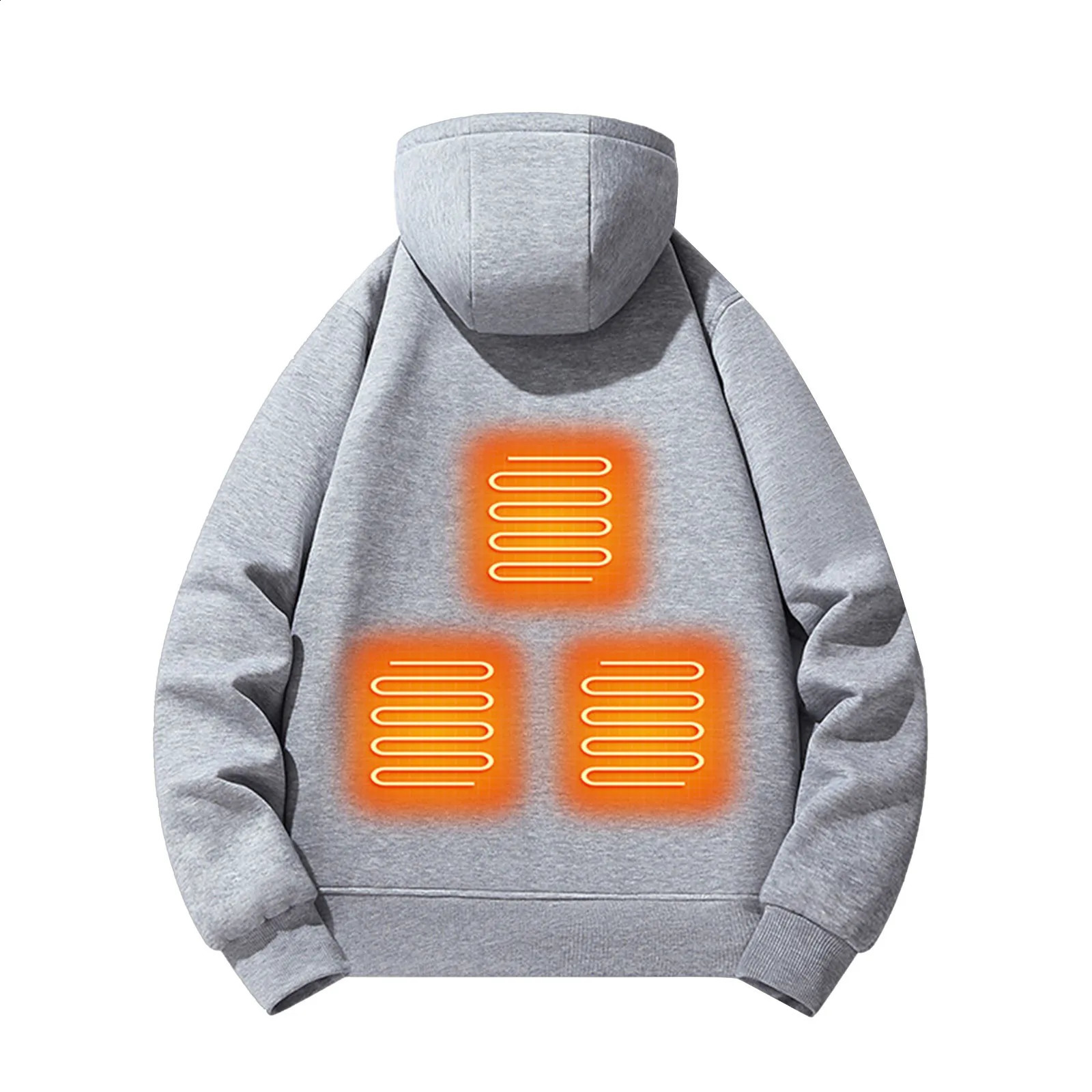Mens hooded sweatshirt with three temperature controls intelligent heating mens and womens sportswear loose fit plus size hooded sweatshirt 241203