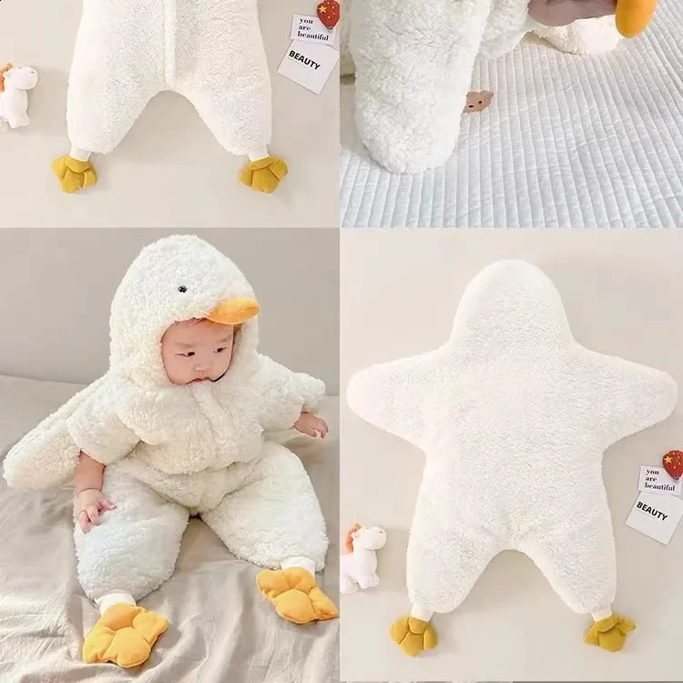 Autumn Babies born Girls Boys Clothes Duck Cute Bodysuit One Piece Set Baby Hoodie 5-Day Delivery Hoodie 241204