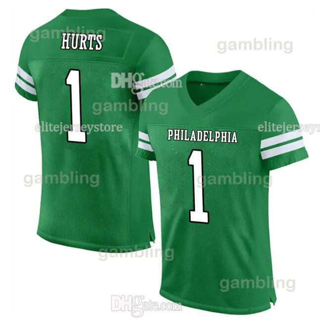 Personalized Custom Saquon Barkley Football Jersey Jalen Hurts Kenny Pickett Jason Kelce Brown Miles Sanders DeVonta Smith Haason Reddick Swift
