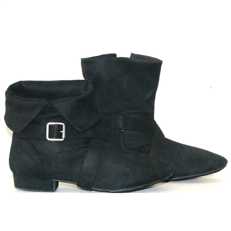 Suede Sole Boot Step Womens Latin Dance Boots Salsa Shoe Long Warm Up Line Shoes West Swing Dance Boots 241213