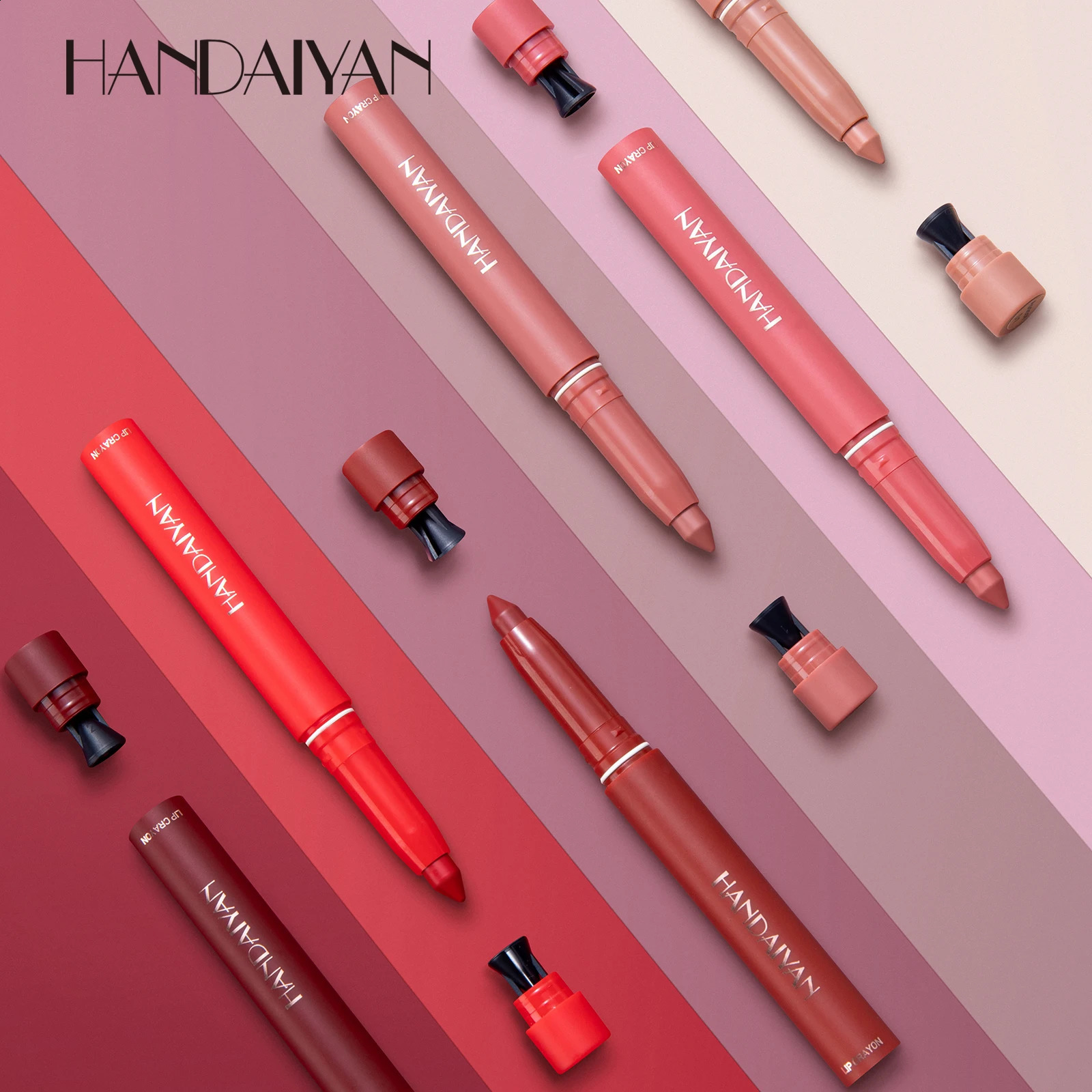 HANDAIYAN Arrive Matte Lipstick Pencil Makeup Silky Velvet Lip Stick Pen Waterproof Nude Pink Red Lip Blam Make Up Cosmetics 241204