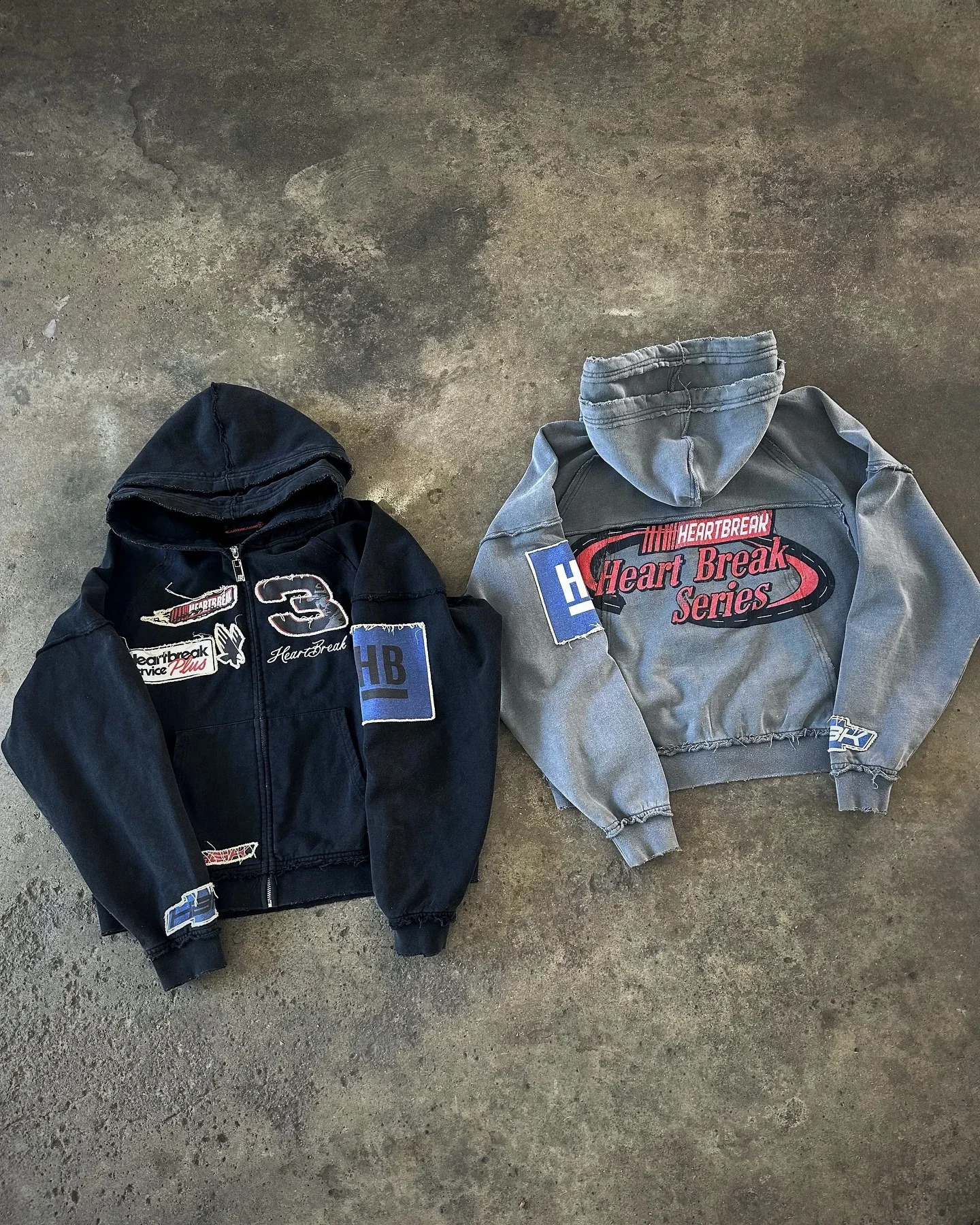 Y2K mens jacket fashion street unique patch personalized hooded jacket punk hip-hop retro Harajuku loose zipper hooded sweatshirt 241203