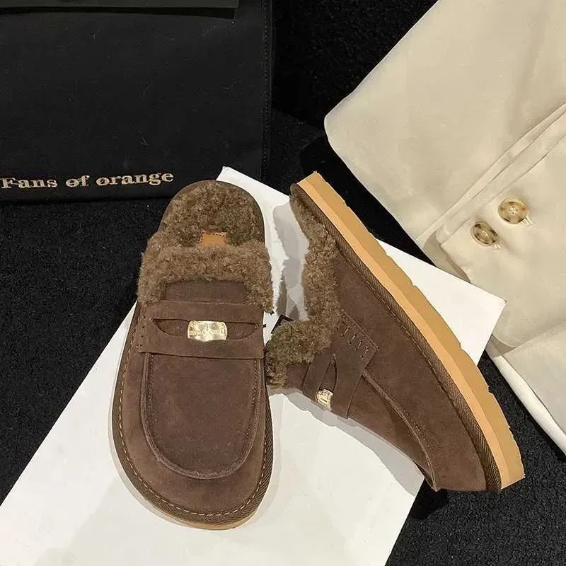 Winter Outdoor Cotton Casual Fashionable Warm Boots Comfortable and Non-slip Womens Home Slippers XW6.5