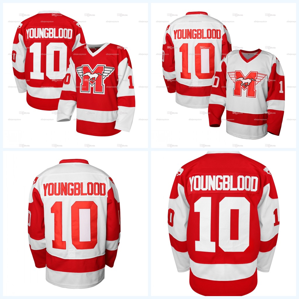 In Stock 10 Dean Youngblood Men's Hockey Jersey Classic Retro Style Sportswear 100% Stitched Fast Shipping Embroidered Letter Number Design