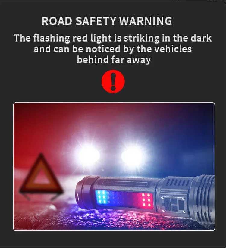 90000000LM Brightest Flashlight Torch Rechargeable Led Lighting Built-in 20000mAh Ultra Power Flashlights Tactical Torch Lantern Z241204