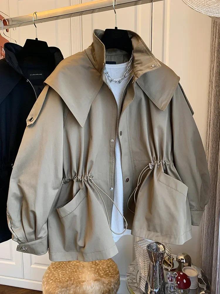 Women's Jackets Long-Sleeved Casual Short Trench Waist Party Design Jacket Chic Girls Comfortable Fashion Korean Vintage Tops For Women