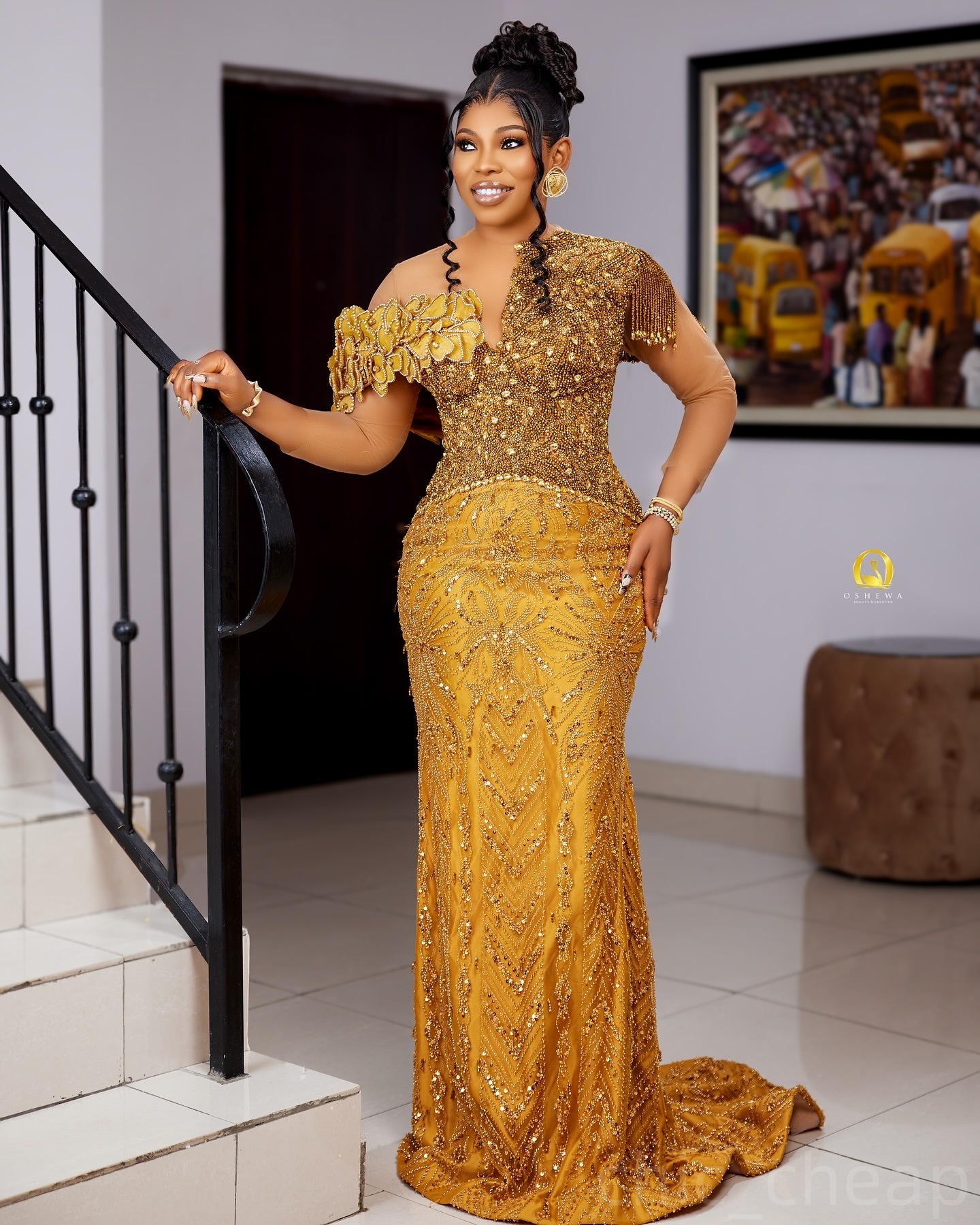Gold Mermaid Prom Dresses 2024 Rhinestones Florals Sequined Lace Evening Formal Party Second Birthday Engagement Gowns Plus Size Dress For Special Occ
