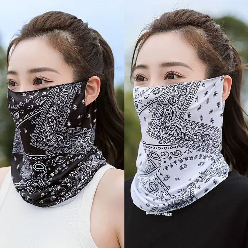 Sunscreen suit outdoor cycling summer men and women anti-ultraviolet ice silk sleeve cover mask neck protector neck shade breathable