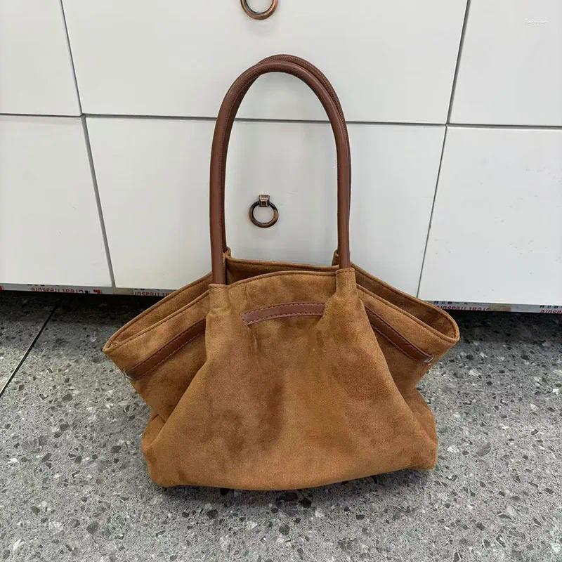 Designer Bag Totes Winter Ladies Handbags Faux Suede Designer Wings Bag Female Shoulder Bags Commute Women's Tote Daily Collocation Brown Luxury Bag