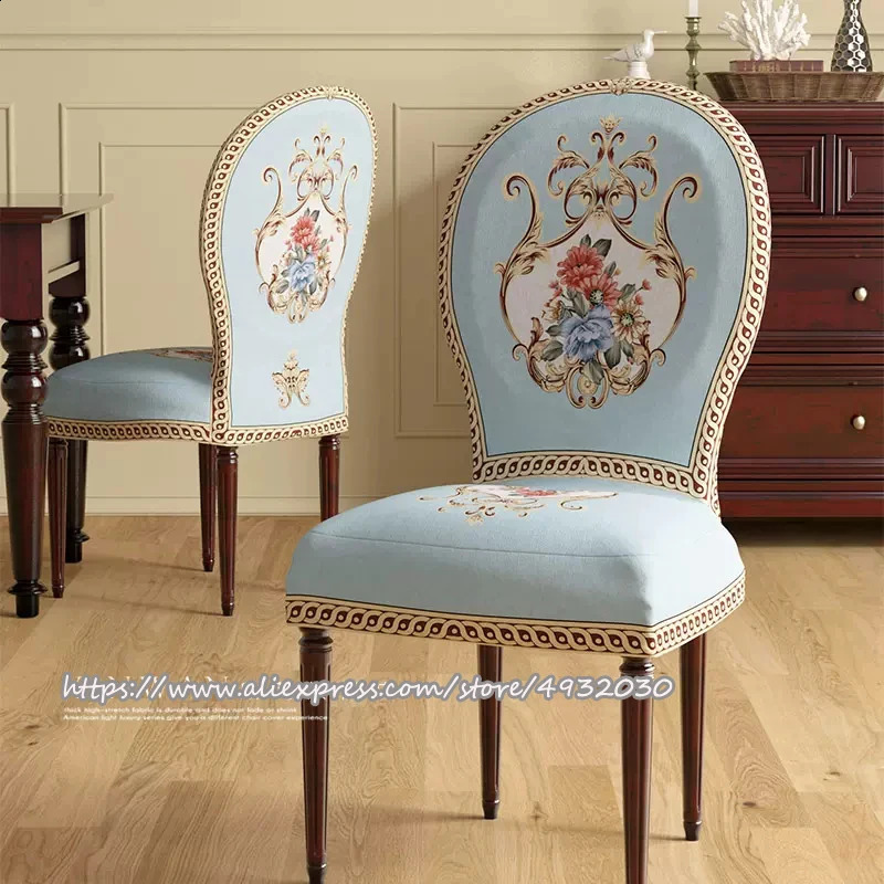 European lounge chair cover elastic circular backrest dining chair cover family dining room stone cover universal home decoration 241204