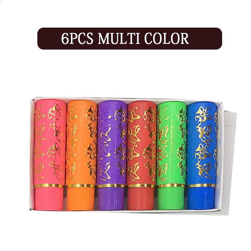 6PCSBOX Dark Green Magic Spotting Lipgloss Lipstick Long Lasting Lip Liner Butterfly Green Lipstick Cosmetics Makeup Maquiagem 241204