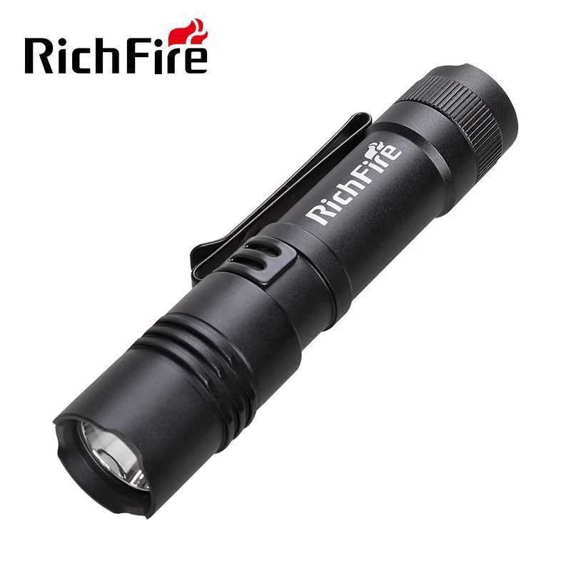 RichFire LED Flashlight 1000LM MINI Torch by CR123A for CampingHikingSelf Defense Z241204