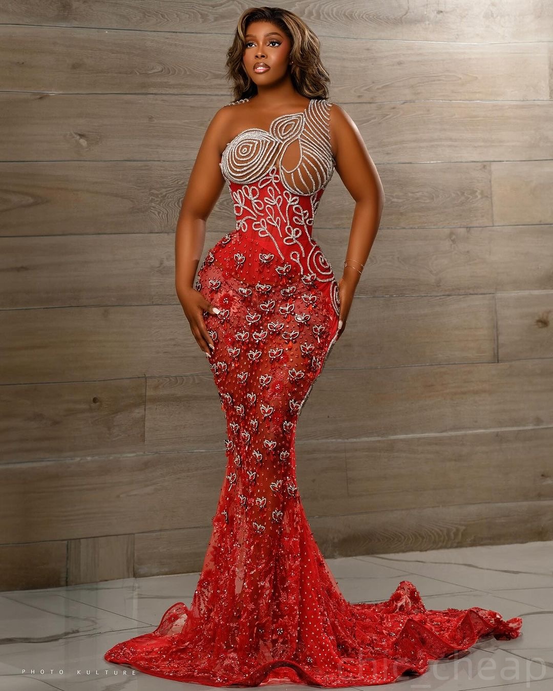 Red Mermaid Prom Dresses 2024 Rhinestones One Shoulder See Through Evening Formal Party Second Birthday Engagement Gowns Plus Size Dress For Special O