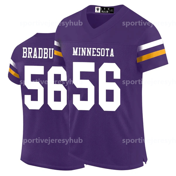 Shxinet Mens/Women/Youth 9 J.J. McCarthy 18 Justin Jefferson Football Jersey T.J. Hockenson Turner Addison Lewis Bynum Randy Moss Harrison Smith Harri