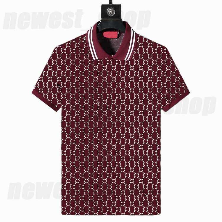 2025 summer Men's Designer Polos Shirt T-shirt Turn-down Collar Jacquard Weave Classic Letter GO Red Europe Tee Short Sleeve PoloShirts Tops 3XL XXXL
