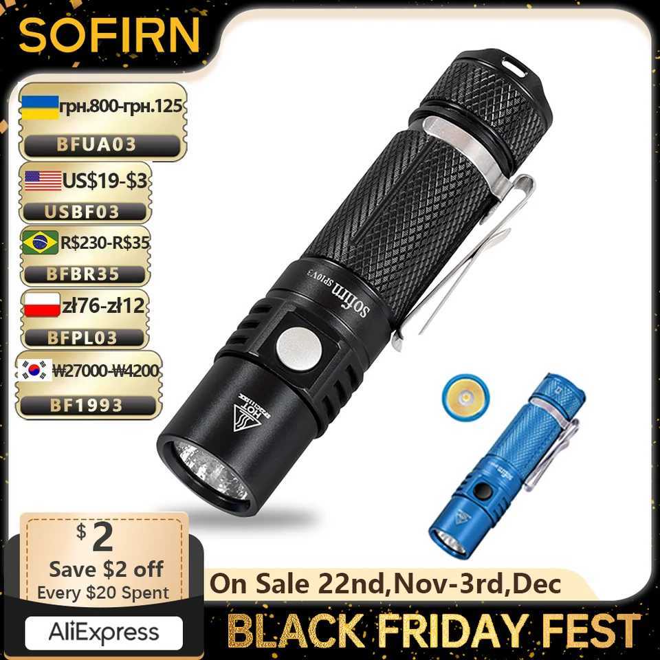 Sofirn-SP10 V3.0 Mini LED Flashlight 14500 AA Pocket Light Torch LH351D 90 High CRI 5000K 1000lm Max Waterproof Mini Torch Z241204