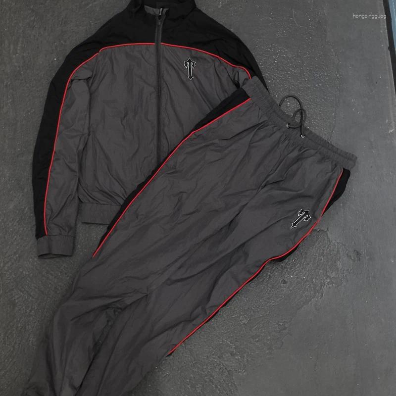 Men's Jackets Women's Loose Casual TRAP Jacket Sweatpants Embroidery LOGO Color Contrast Patchwork Coat Long-pants STAR Sportswear