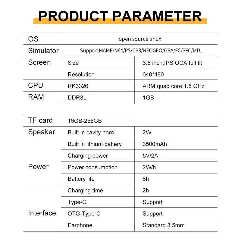 POWKIDDY RGB20S New Handheld Game Console Retro Open Source System RK3326 3.5-Inch 4 3 IPS Sn Childrens GiftsXJ241204