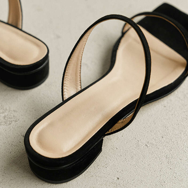 2025 Fashion Minimalist Two Part Slide Women Slippers Summer New Outdoor Beach Flat Sandals Non-slip Slides Woman Shoes