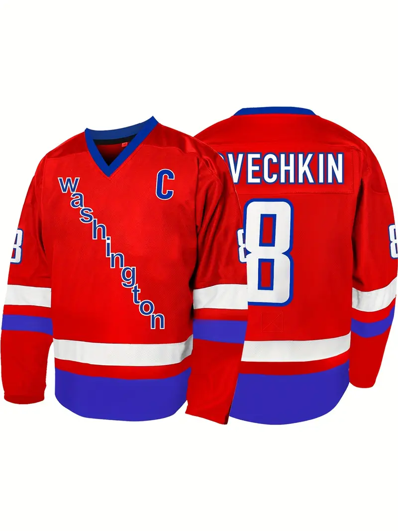 Ovechkin Hockey Jersey Backstrom Dubois Oshie Carlson Lindgren Custom Hockey Jerseys Mens Womens Youth Any Name Numbe
