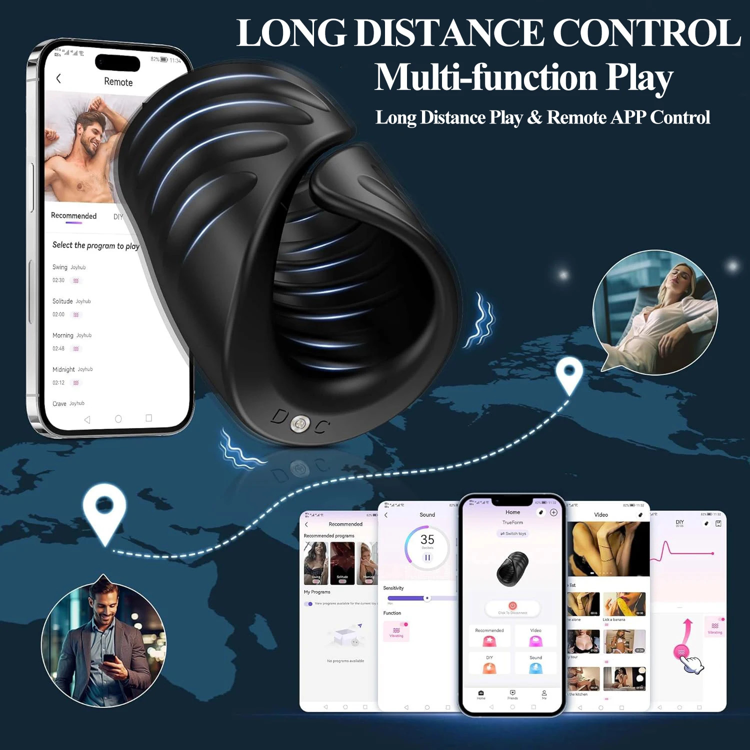 Male Masturbator Penis Training Glans Trainer Stimulator Vibrator with APP Control Delay Cock Ring Glans Trainer for Men 241205