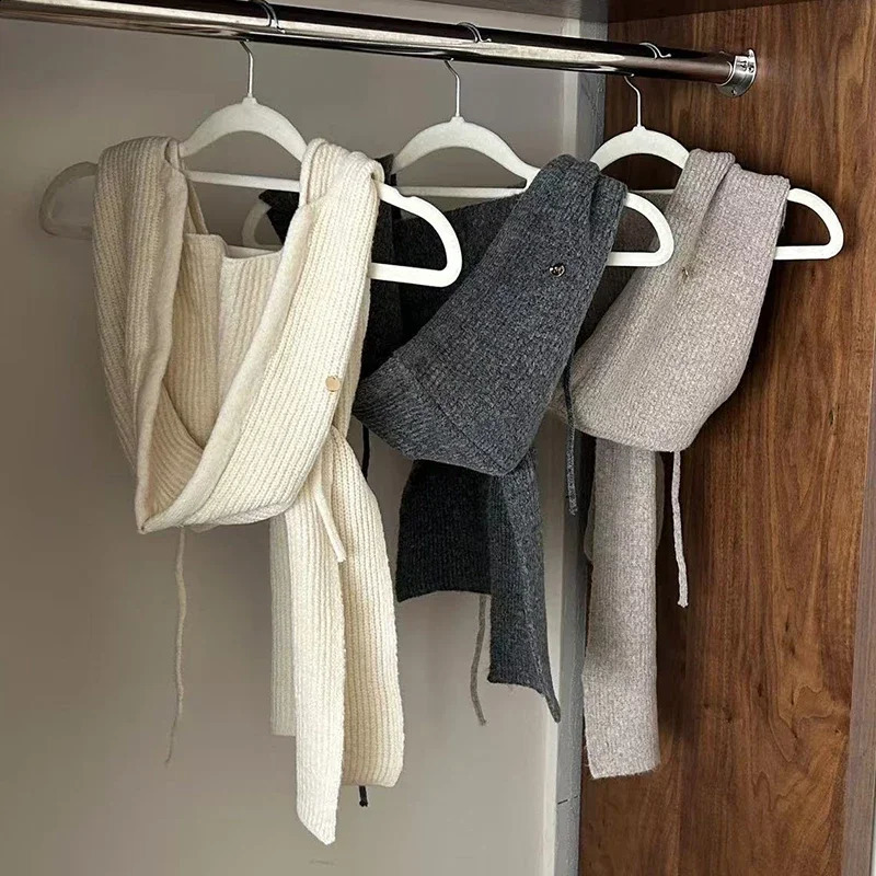 Winter Balaclava Mens Scarf Hat Womens Warm Knitted Hoodie Outdoor Brushed One Piece Collar Bear Hat 241205