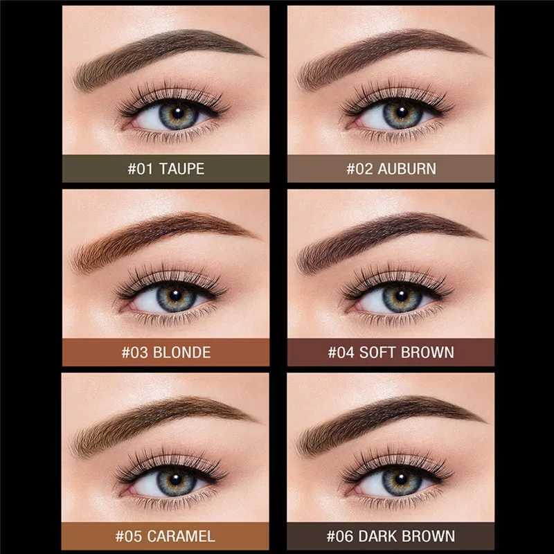 O. Two of them. O6 color ultra-fine waterproof natural durable long-lasting tattoo eyebrow black brown pencil with brush makeup W241205