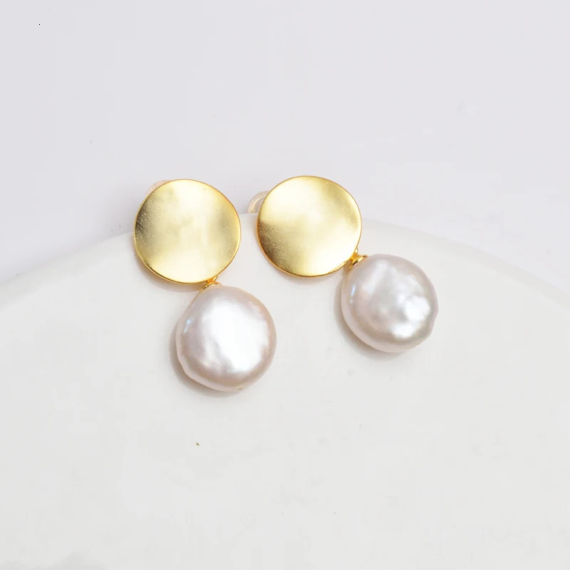 ASHIQI Real 925 Pure Silver Korean Earrings Natural Freshwater Pearl Womens Fashion Jewelry 241205
