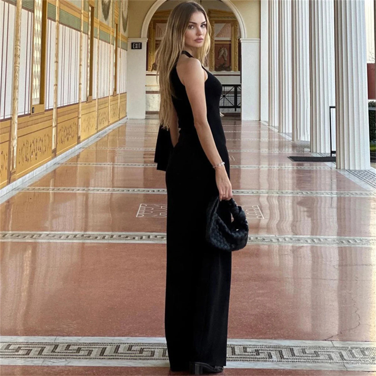 Women Sleeveless Sexy Maxi Dress Elegant Off-shoulder Backless Long Strapless Fashion Tight Dresses Party Bodycon Vestidos 241205