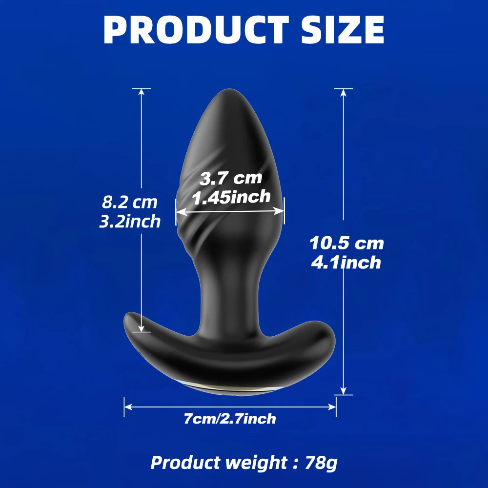 APP Control Anal Vibrator for Men Prostate Massager Wireless Bluetooth Rotation Butt Plugs Vibrating Sex Toys for Women Male Gay 241205