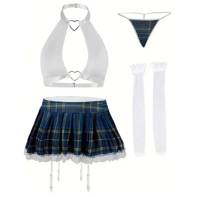 Erotic Sexy Uniform Bra And Panty Set Underwear Transparent Bra Exotic Sets Sexy Thong Woman Porn Lingerie Women SetXJ241205