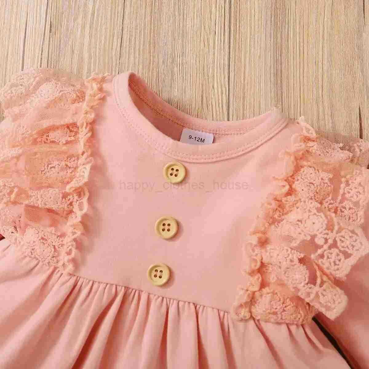 2PCS Infant Girl Clothes Set Long Sleeved Lace Top+Flower Pants Fashion Lovely Spring Autumn Suit for Toddler Girl 3-24 MonthsXJ241205