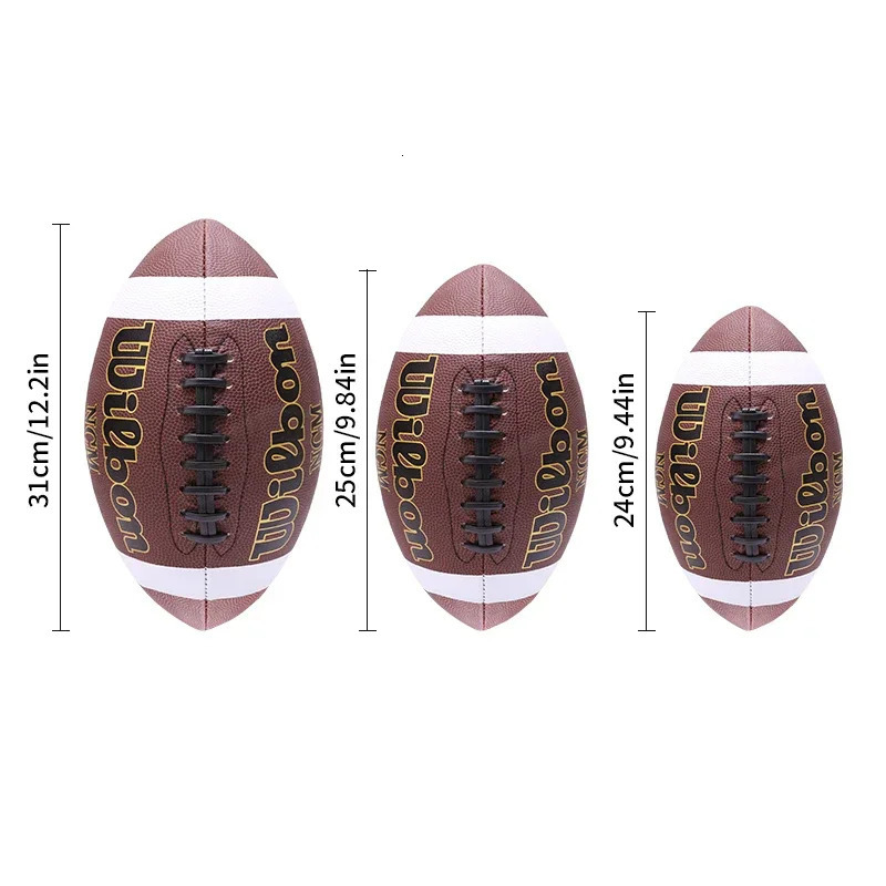 American Football Soccer Rugby Association Football Footy Ball Size 3 6 9 Sports Football Adult Kid Group Training Game Supplies 241204