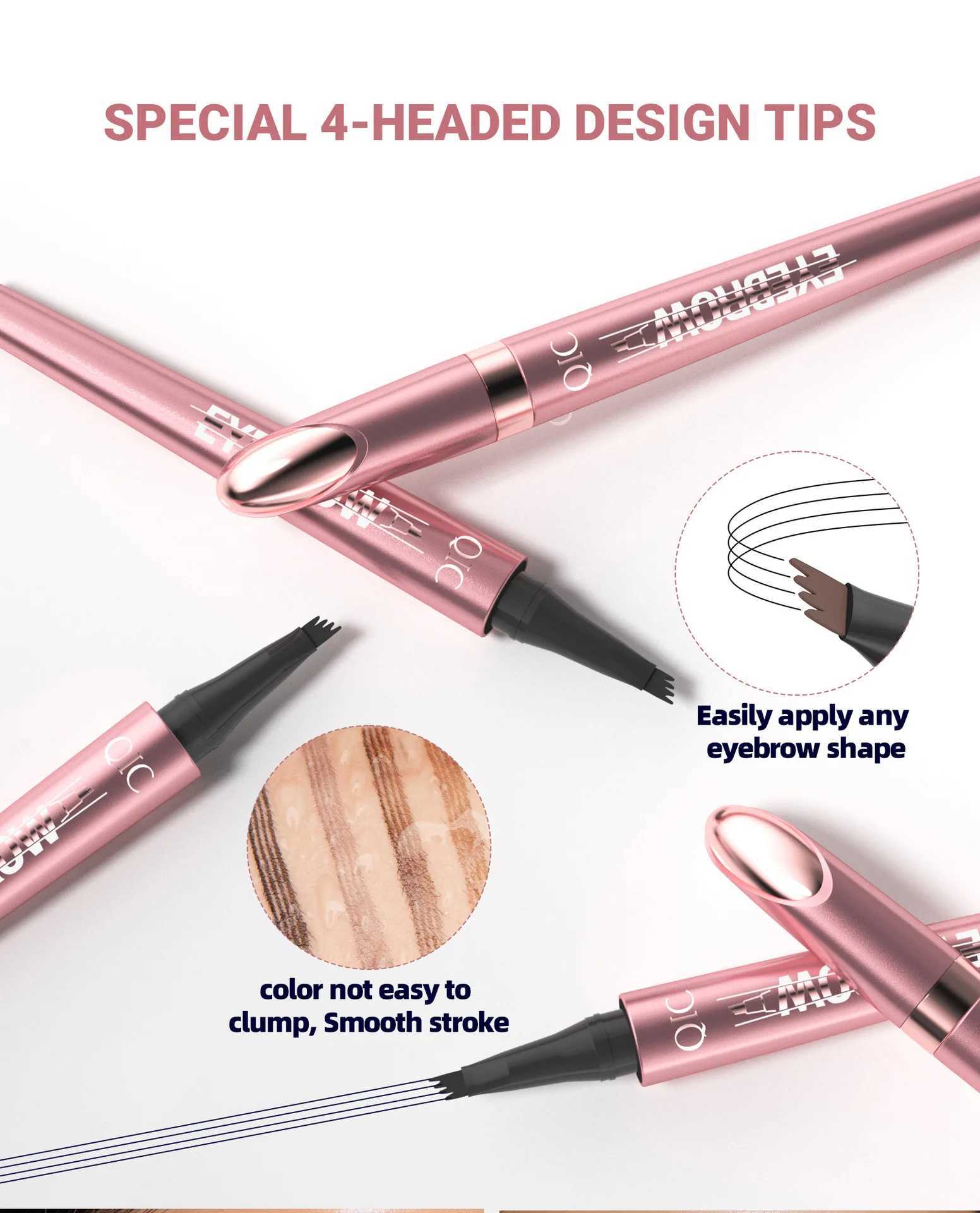 QIC rose gold four claw eyeliner wild eyeliner waterproof smooth tasteless four prong liquid eyeliner W241205