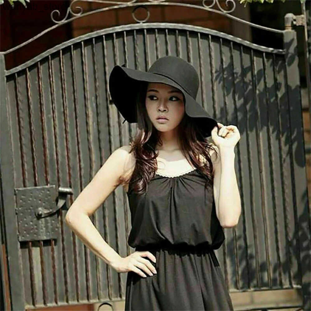 Cloches New Autumn Winter Womens Bowling Hat Elegant Soft Retro Felt Fedoras Fashion Solid Womens Soft Hat Wide Dome Hat L240910